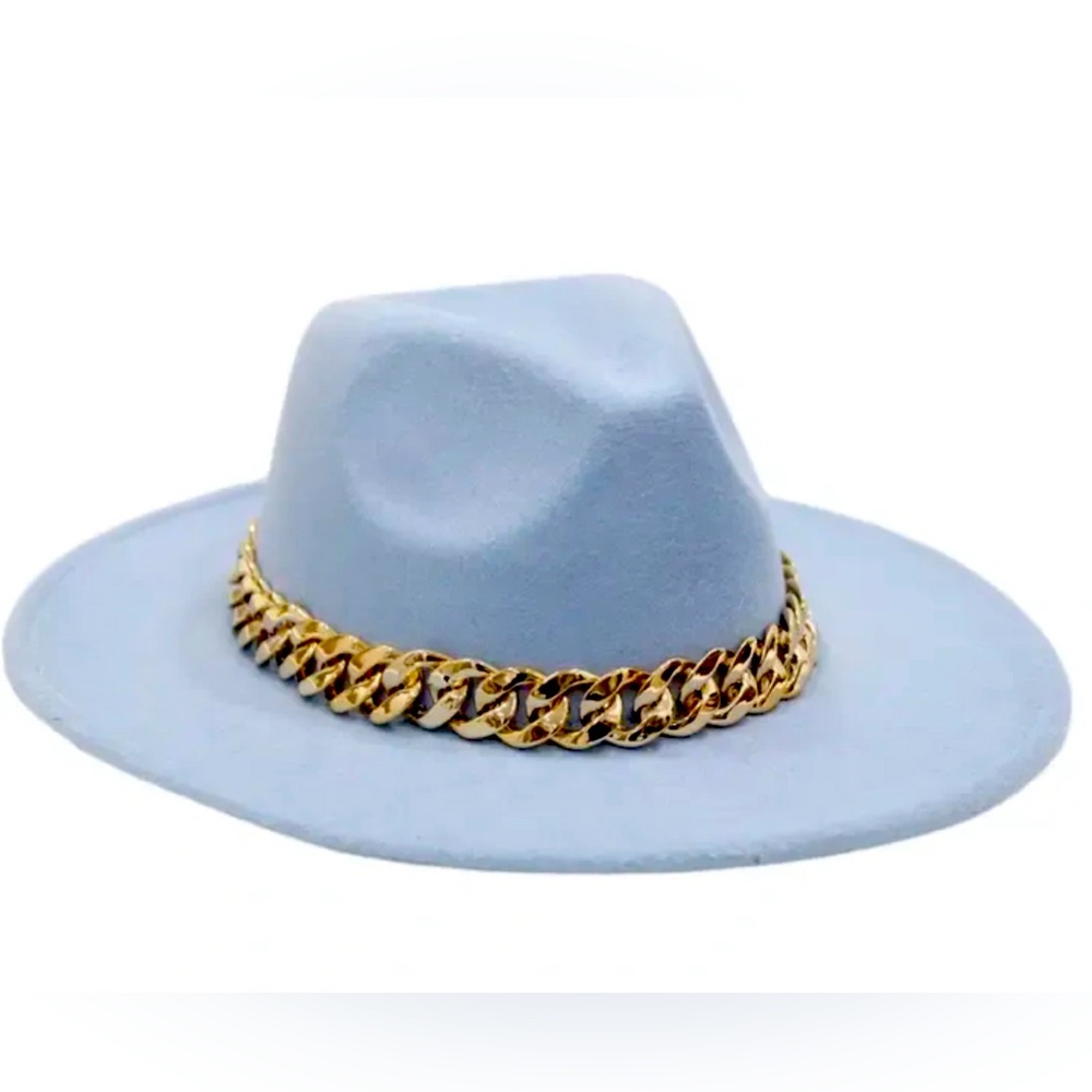 Fedora Hat with Gold Chain